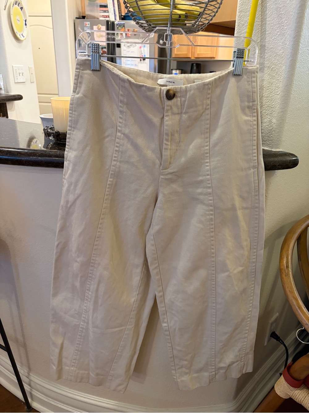 Vince Cream Straight-Leg Chino Pants